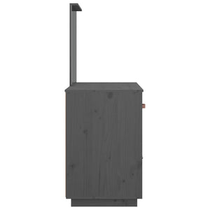 Grauer Schminktisch Kiefer massiv 95x50x134cm