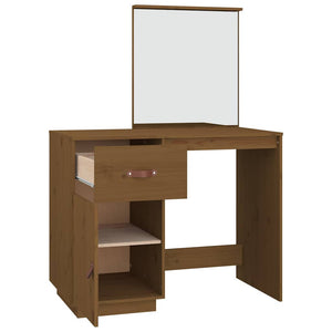 vidaXL Coiffeuse marron miel 95x50x134 cm bois de pin massif
