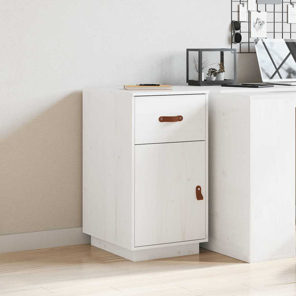 Schreibtisch Schrank Weiß Kiefer Massivholz 40x50x75cm