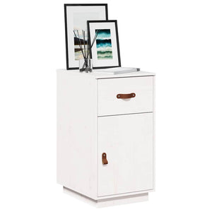 Schreibtisch Schrank Weiß Kiefer Massivholz 40x50x75cm