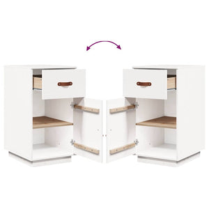 Schreibtisch Schrank Weiß Kiefer Massivholz 40x50x75cm