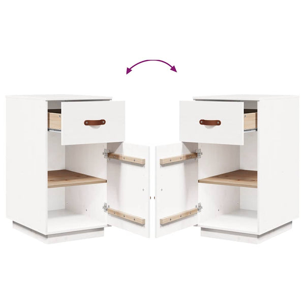 Schreibtisch Schrank Weiß Kiefer Massivholz 40x50x75cm