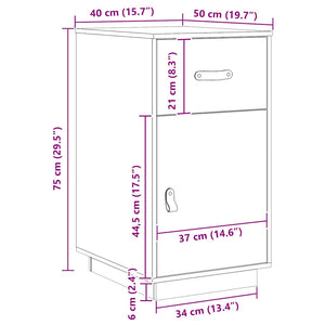 Schreibtisch Schrank Weiß Kiefer Massivholz 40x50x75cm