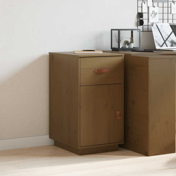 Schreibtisch Schrank Honigbraun Kiefer Massivholz