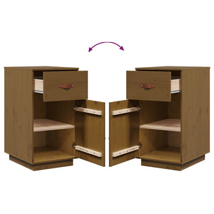 Schreibtisch Schrank Honigbraun Kiefer Massivholz
