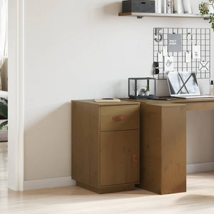 Schreibtisch Schrank Honigbraun Kiefer Massivholz