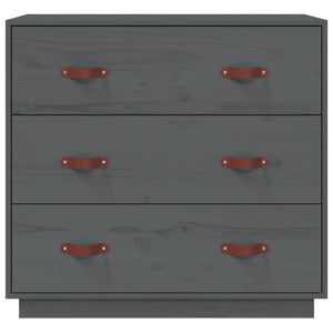Graues Kiefer Massivholz Sideboard 80cm