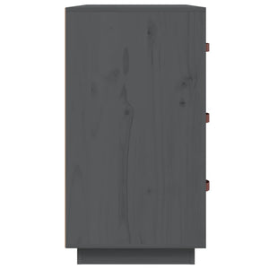 Graues Kiefer Massivholz Sideboard 80cm