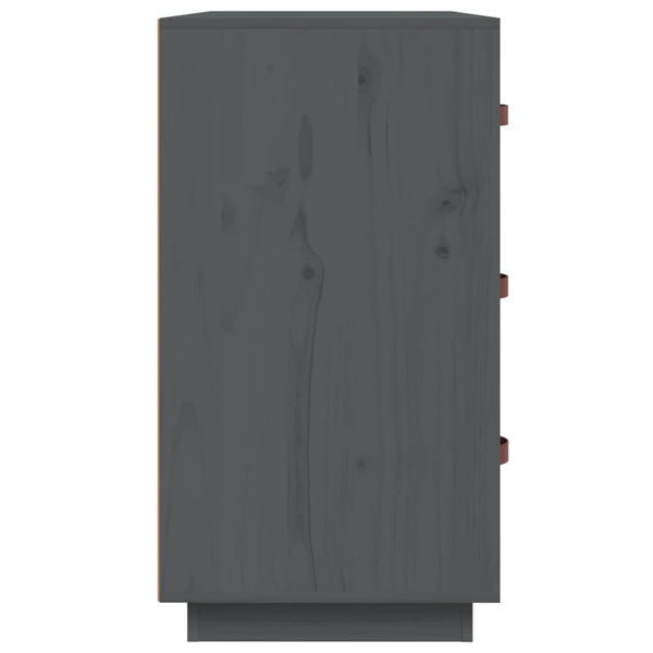 Graues Kiefer Massivholz Sideboard 80cm