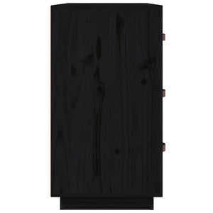 Schwarzes Kiefer Sideboard 80cm