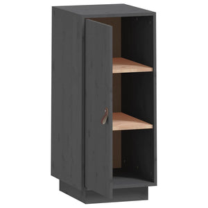 Graues Kiefer Massivholz Sideboard 34x75 cm