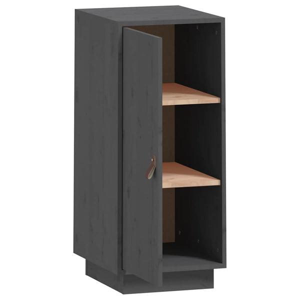 Graues Kiefer Massivholz Sideboard 34x75 cm