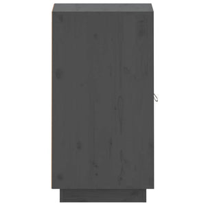 Graues Kiefer Massivholz Sideboard 34x75 cm