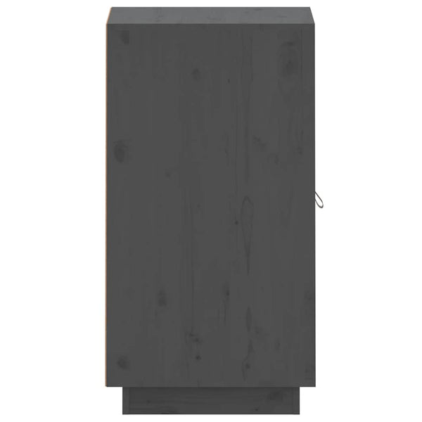 Graues Kiefer Massivholz Sideboard 34x75 cm