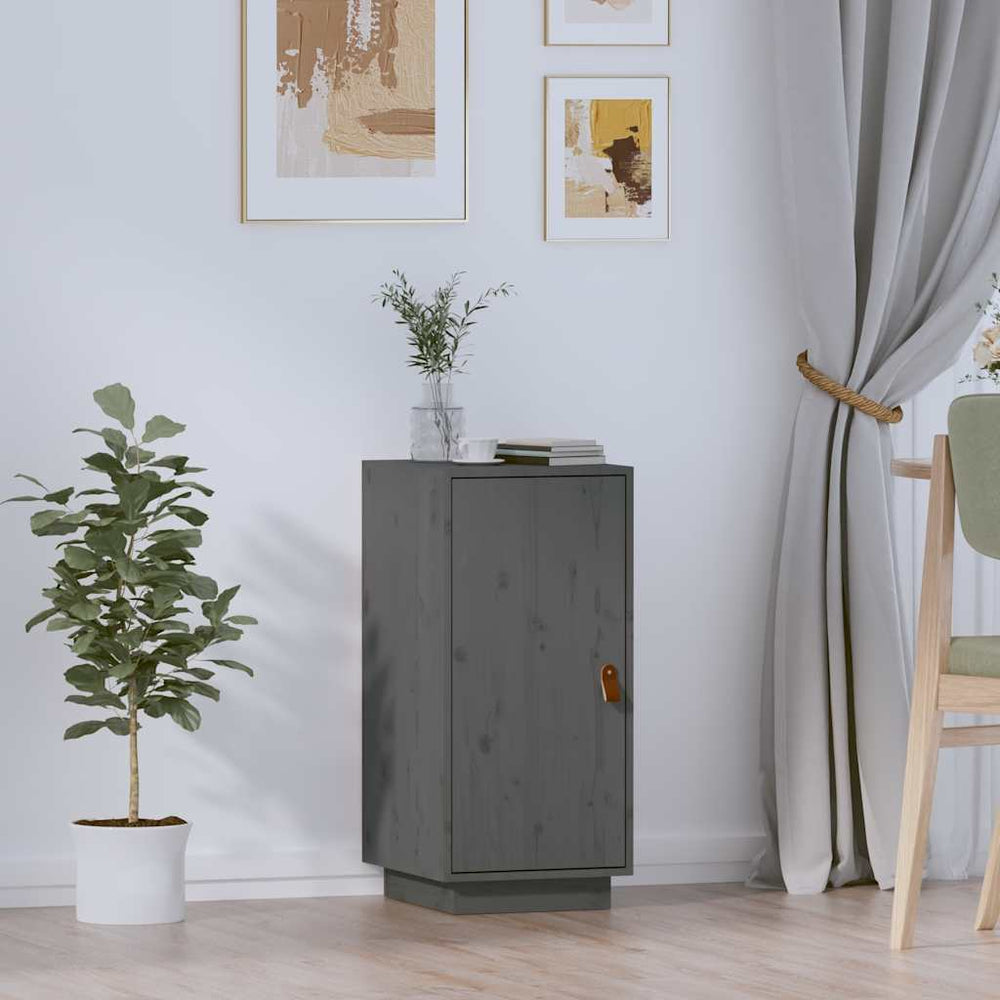 vidaXL Sideboard Grey 34x40x75 cm Solid Pine Wood
