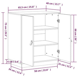 Kiefer Massivholz Sideboard 65,5 cm
