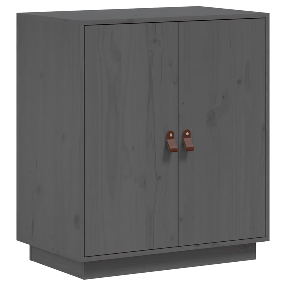 vidaXL Sideboard Grey 65.5x40x75 cm Solid Pine Wood