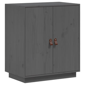 Graues Kiefer Massivholz Sideboard 65,5 cm