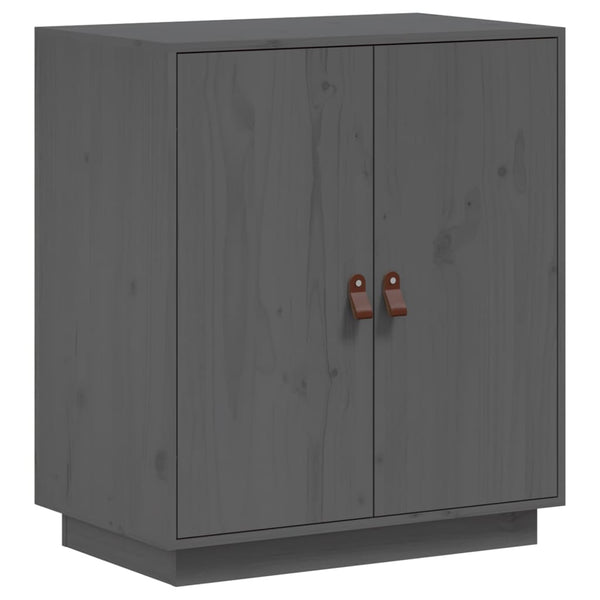 Graues Kiefer Massivholz Sideboard 65,5 cm