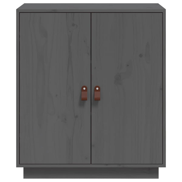 Graues Kiefer Massivholz Sideboard 65,5 cm