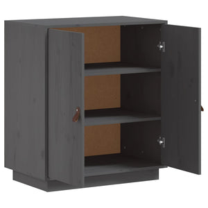 Graues Kiefer Massivholz Sideboard 65,5 cm
