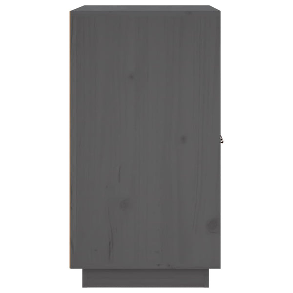 Graues Kiefer Massivholz Sideboard 65,5 cm