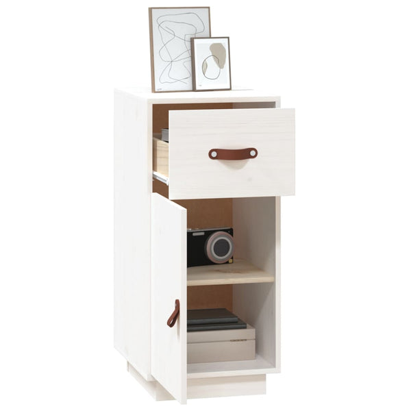 Weißes Kiefer Sideboard 34x40x75 cm