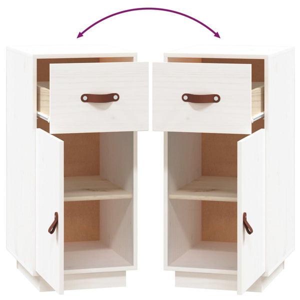 Weißes Kiefer Sideboard 34x40x75 cm