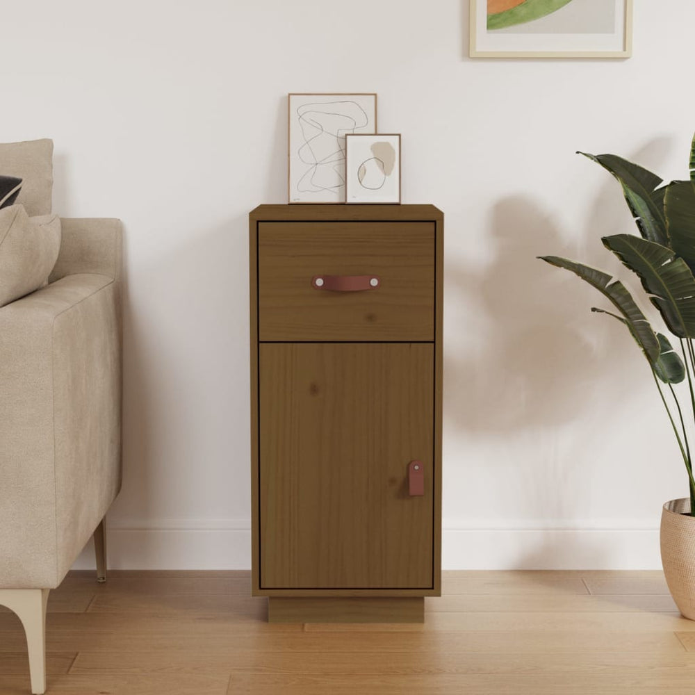 vidaXL Sideboard Honey Brown 34x40x75 cm Solid Pine Wood