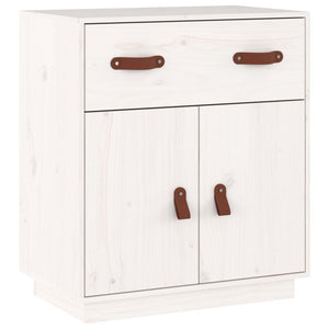 Weißes Kiefer Massivholz Sideboard 65,5 cm