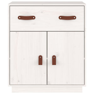 Weißes Kiefer Massivholz Sideboard 65,5 cm