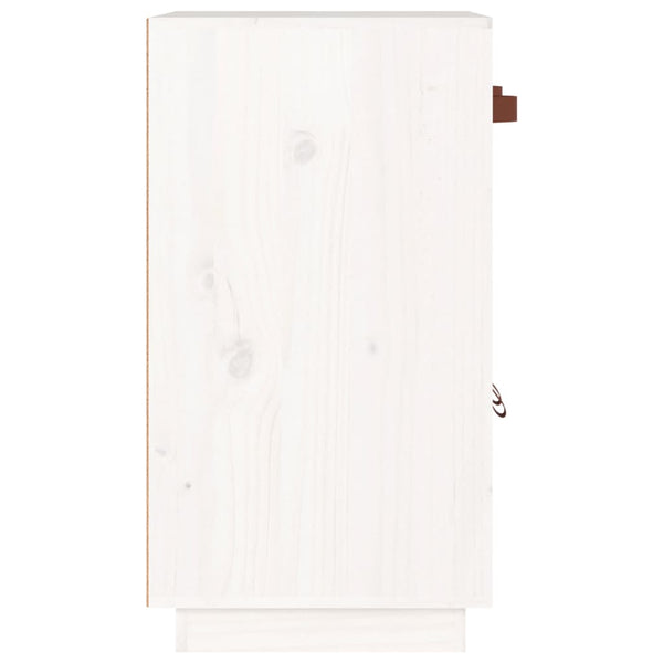 Weißes Kiefer Massivholz Sideboard 65,5 cm