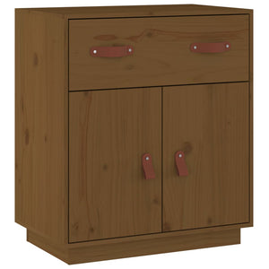 Honigbraunes Kiefer Massivholz Sideboard 65,5 cm