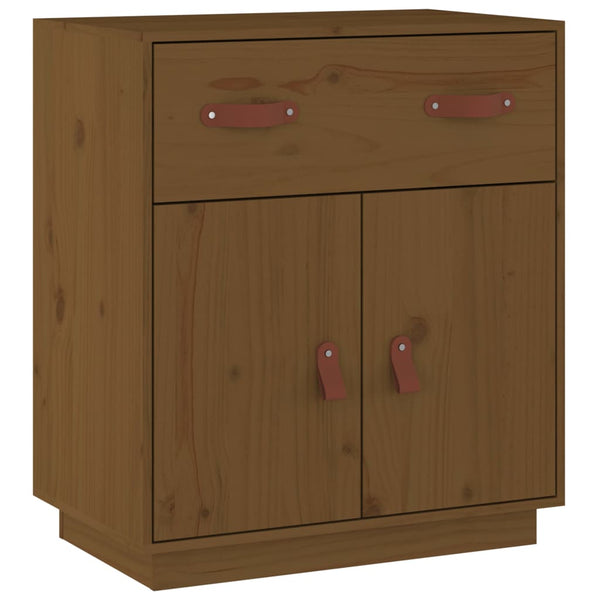 Honigbraunes Kiefer Massivholz Sideboard 65,5 cm