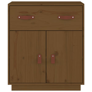 Honigbraunes Kiefer Massivholz Sideboard 65,5 cm