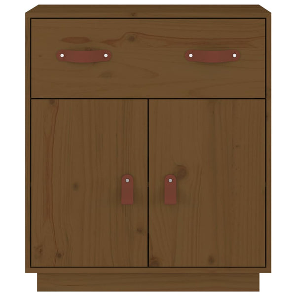 Honigbraunes Kiefer Massivholz Sideboard 65,5 cm