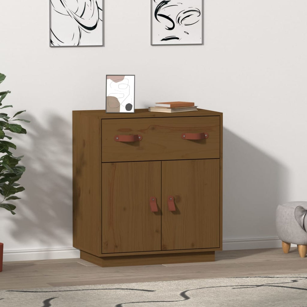 vidaXL Sideboard Honey Brown 65.5x40x75 cm Solid Pine Wood