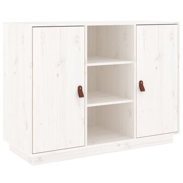 Weißes Sideboard 100x40x75cm Kiefer Massivholz