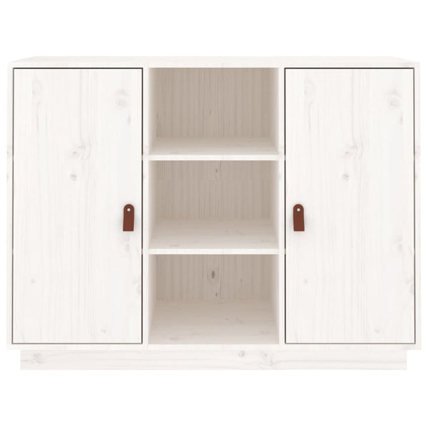 Weißes Sideboard 100x40x75cm Kiefer Massivholz