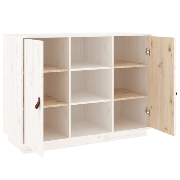 Weißes Sideboard 100x40x75cm Kiefer Massivholz