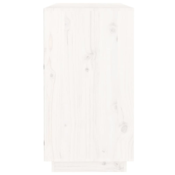 Weißes Sideboard 100x40x75cm Kiefer Massivholz