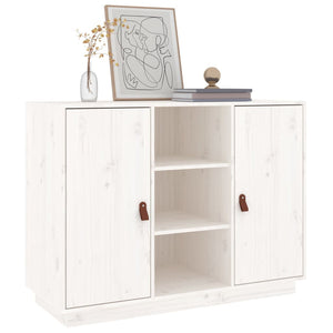 Weißes Sideboard 100x40x75cm Kiefer Massivholz