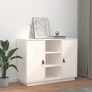 Weißes Sideboard 100x40x75cm Kiefer Massivholz