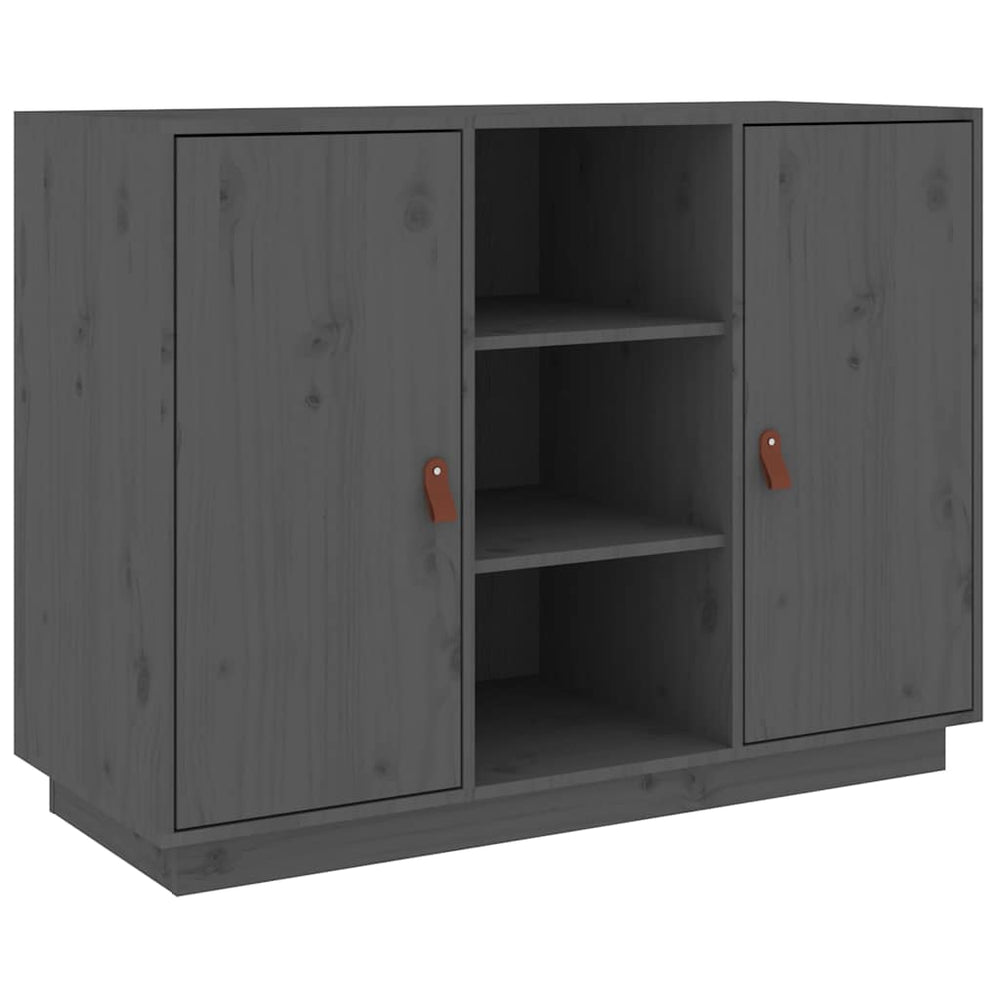 vidaXL Sideboard Grey 100x40x75 cm Solid Pine Wood