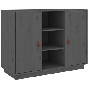 Graues Kiefer Massivholz Sideboard 100cm