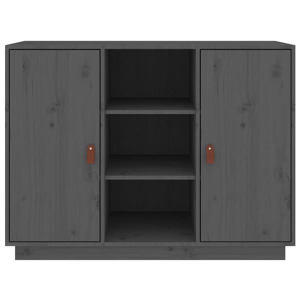 Graues Kiefer Massivholz Sideboard 100cm