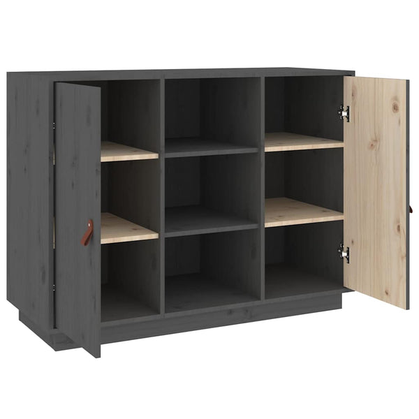 Graues Kiefer Massivholz Sideboard 100cm