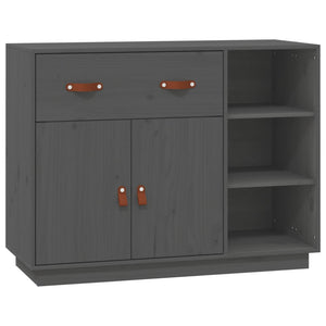 Graues Kiefer Massivholz Sideboard 98,5 cm