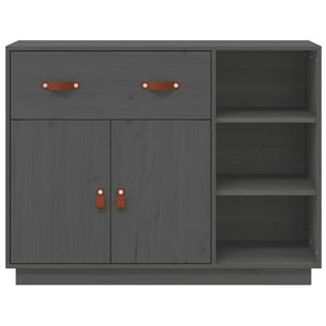 Graues Kiefer Massivholz Sideboard 98,5 cm