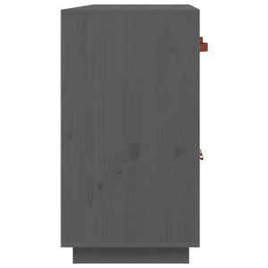 Graues Kiefer Massivholz Sideboard 98,5 cm